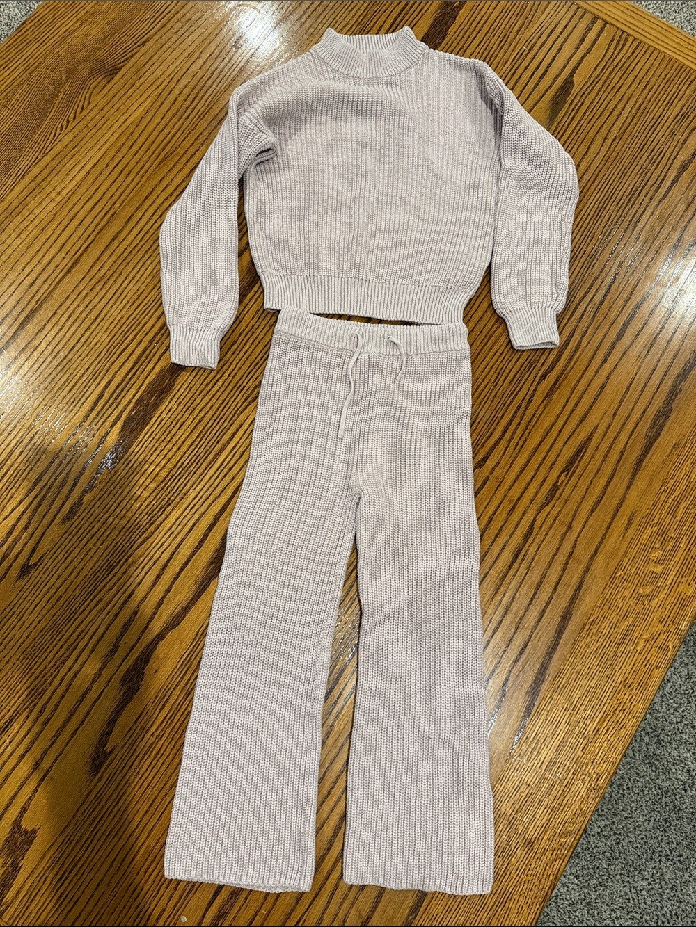 Jamie Kay Light Purple Ribbed Knit Sweater& Sweatpants